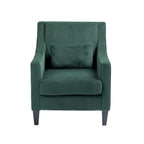 Fauteuil Emerald Modern 26.8 avec pieds en bois d'hévéa