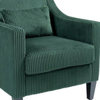 Fauteuil Emerald Modern 26.8 avec pieds en bois d'hévéa