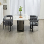 Canapé deux places moderne en tissu chenille avec accoudoirs et pieds en métal pour salon