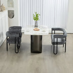 Canapé deux places moderne en tissu chenille avec accoudoirs et pieds en métal pour salon
