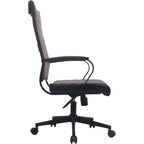 Fauteuil de bureau moderne à dossier haut, en cuir PU nervuré, pivotant et inclinable, pour salle de conférence, chaise de bureau avec coussin, pour patron
