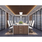 Fauteuil de bureau moderne à dossier haut, en cuir PU nervuré, pivotant et inclinable, pour salle de conférence, chaise de bureau avec coussin, pour patron