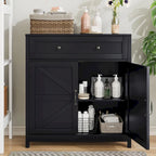 Meuble de bar à café avec deux tiroirs, meuble de rangement de cuisine avec étagère réglable, buffet avec deux portes