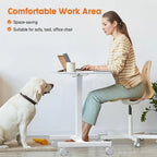 Petit bureau debout de 108 cm de hauteur, mobile, portable, sur roulettes, pour ordinateur portable, réglable en hauteur avec roues