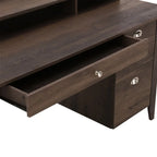 Bureau d'écriture de 53 pouces de large avec huche pour bureau à domicile