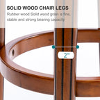 Tabourets de bar en cuir de vachette et bois