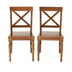 Chaises de salle à manger Rovie en bois d'acacia (lot de 2)