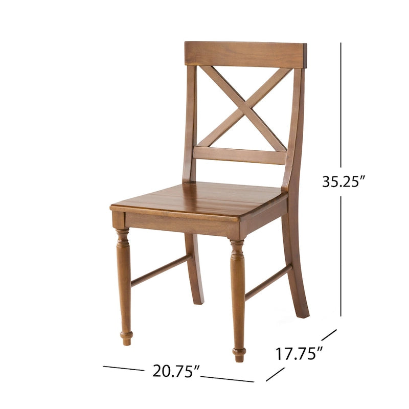 Chaises de salle à manger Rovie en bois d'acacia (lot de 2)