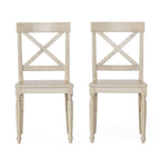 Chaises de salle à manger Rovie en bois d'acacia (lot de 2)