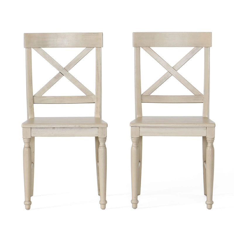Chaises de salle à manger Rovie en bois d'acacia (lot de 2)