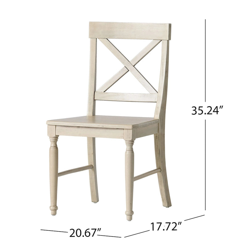 Chaises de salle à manger Rovie en bois d'acacia (lot de 2)