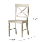 Chaises de salle à manger Rovie en bois d'acacia (lot de 2)