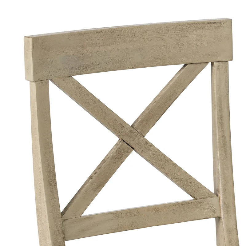 Chaises de salle à manger Rovie en bois d'acacia (lot de 2)