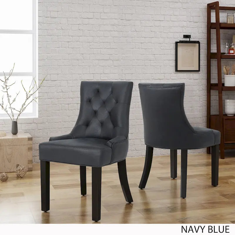 Chaises de salle à manger Hayden traditionnelles en microfibre (lot de 2)