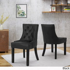 Chaises de salle à manger Hayden traditionnelles en microfibre (lot de 2)