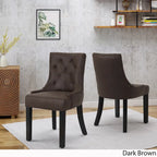 Chaises de salle à manger Hayden traditionnelles en microfibre (lot de 2)