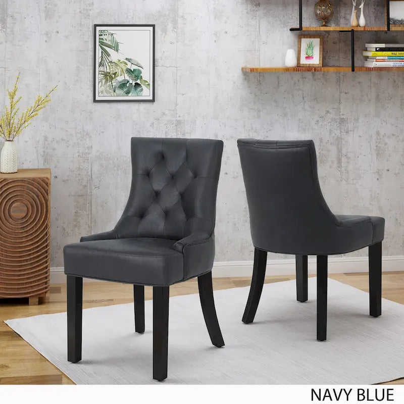 Chaises de salle à manger Hayden traditionnelles en microfibre (lot de 2)