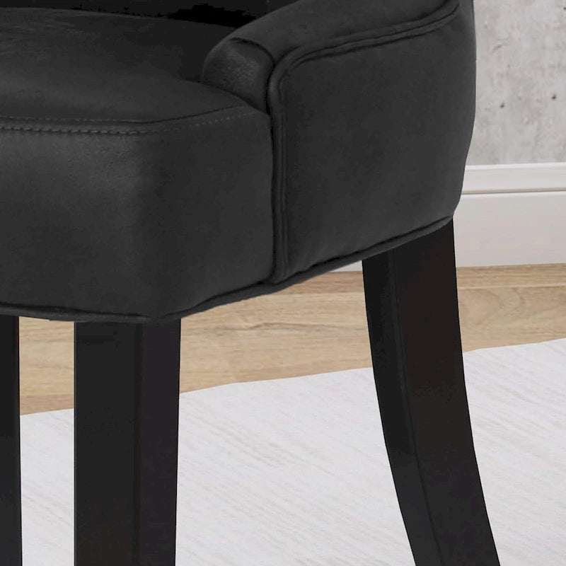 Chaises de salle à manger Hayden traditionnelles en microfibre (lot de 2)