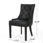 Chaises de salle à manger Hayden traditionnelles en microfibre (lot de 2)