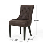 Chaises de salle à manger Hayden traditionnelles en microfibre (lot de 2)