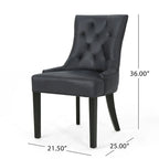 Chaises de salle à manger Hayden traditionnelles en microfibre (lot de 2)