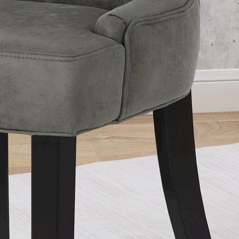 Chaises de salle à manger Hayden traditionnelles en microfibre (lot de 2)