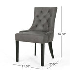 Chaises de salle à manger Hayden traditionnelles en microfibre (lot de 2)