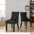 Chaises de salle à manger Hayden traditionnelles en microfibre (lot de 2)