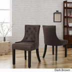 Chaises de salle à manger Hayden traditionnelles en microfibre (lot de 2)