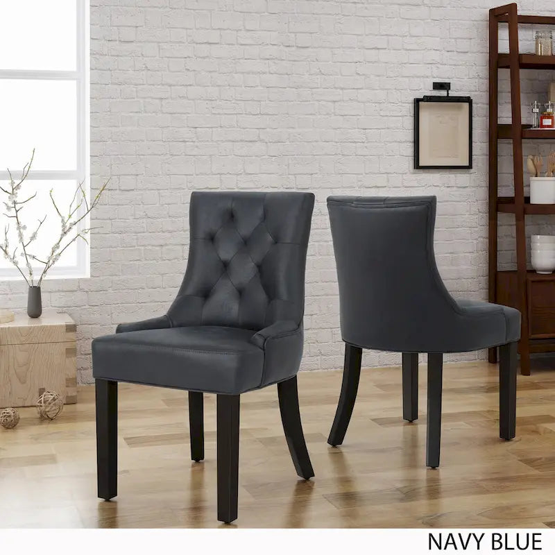 Chaises de salle à manger Hayden traditionnelles en microfibre (lot de 2)