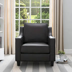 Fauteuil Club Rembourré en Vinyle Kayn Contemporary