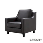 Fauteuil Club Rembourré en Vinyle Kayn Contemporary
