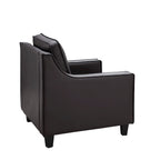 Fauteuil Club Rembourré en Vinyle Kayn Contemporary
