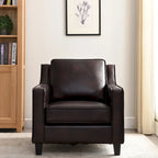 Fauteuil Club Rembourré en Vinyle Kayn Contemporary