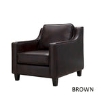 Fauteuil Club Rembourré en Vinyle Kayn Contemporary