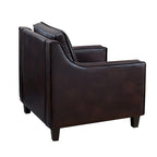 Fauteuil Club Rembourré en Vinyle Kayn Contemporary