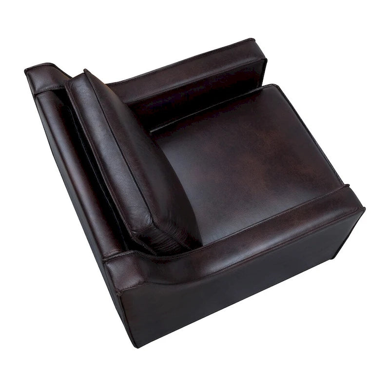 Fauteuil Club Rembourré en Vinyle Kayn Contemporary