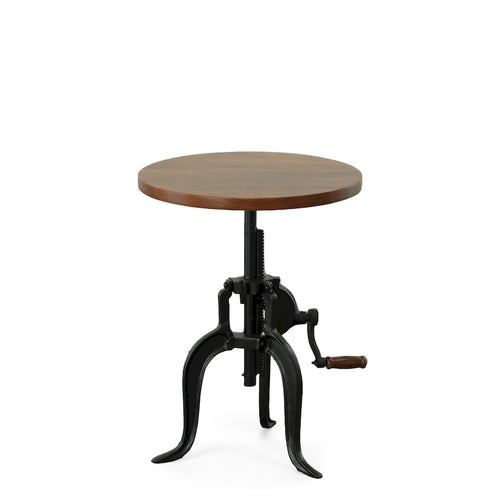 Table d'appoint réglable – Plateau Châtaigne – Piètement noir