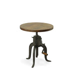 Table d'appoint réglable Regan - Dessus couleur châtaigne - Base noire