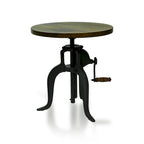 Table d'appoint réglable Regan - Dessus couleur châtaigne - Base noire