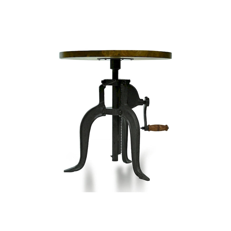 Table d'appoint réglable Regan - Dessus couleur châtaigne - Base noire