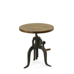 Table d'appoint réglable Regan - Dessus couleur châtaigne - Base noire
