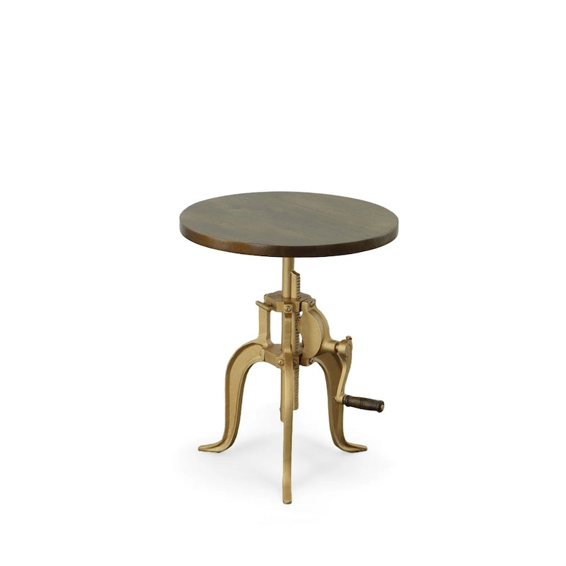 Table d'appoint réglable Regan - Dessus couleur châtaigne - Base noire