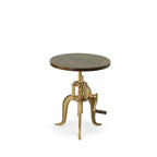 Table d'appoint réglable Regan - Dessus couleur châtaigne - Base noire