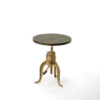 Table d'appoint réglable Regan - Dessus couleur châtaigne - Base noire