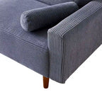 Canapé rembourré de style Mid-Century Modern avec traversins