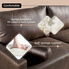 Canapé rembourré de style Mid-Century Modern avec traversins