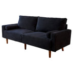 Canapé rembourré de style Mid-Century Modern avec traversins