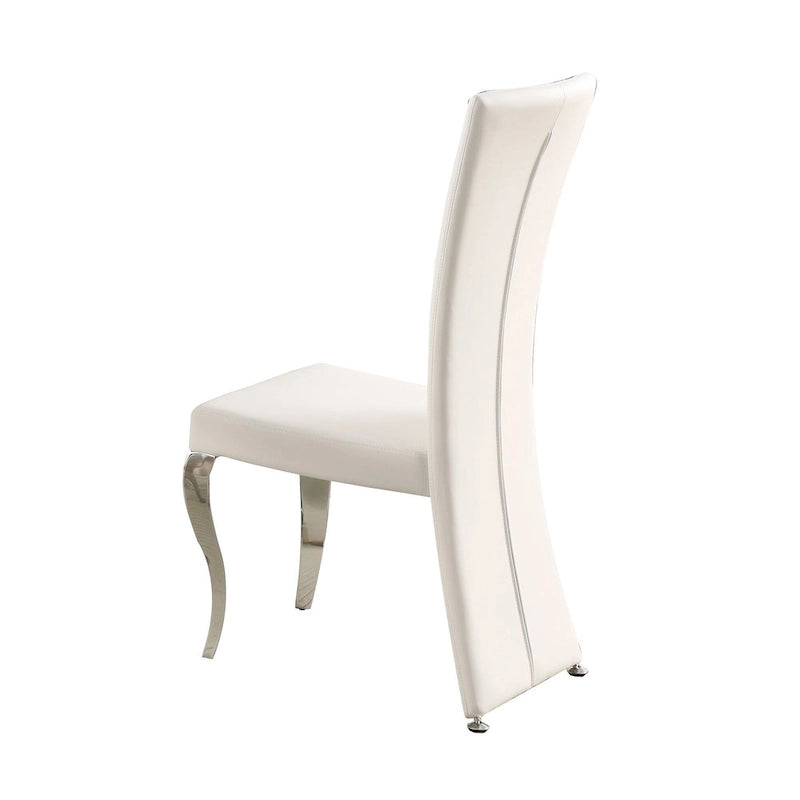 Chaise de salle à manger haute Tabitha, rectangulaire, blanche (lot de 2)