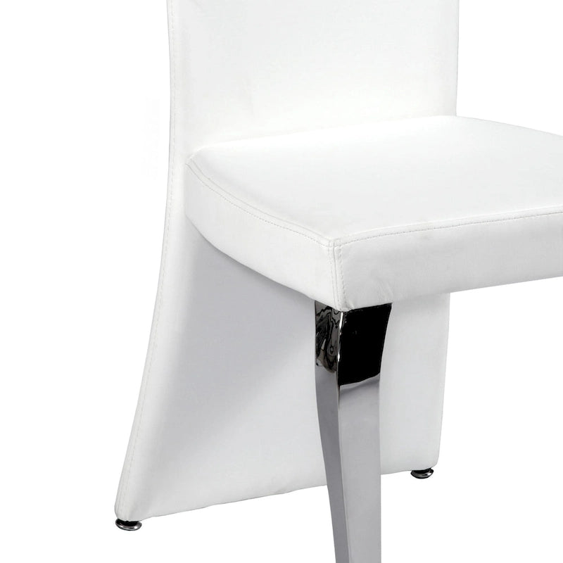 Chaise de salle à manger haute Tabitha, rectangulaire, blanche (lot de 2)